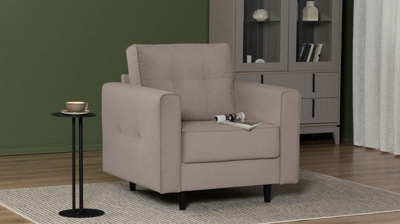 Кресло Amani Pro, Тк. Sky Velvet 17 (подлокотник: 15 см) 89x93.5 — купить в Озерце