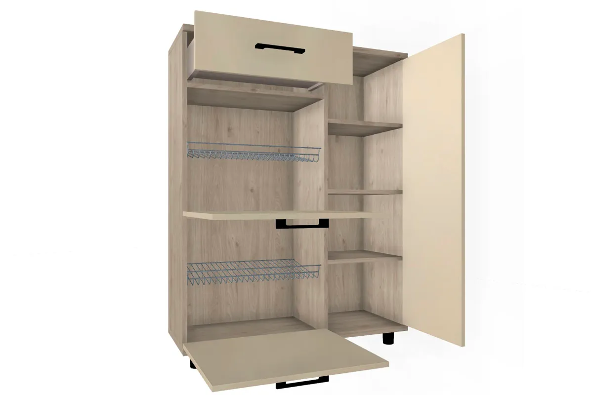 Тумба ТБ-5002-ГС-КГ (Гикори Джексон Светлый/Кашемир Глянцевый) — Мебель-центр Озерцо