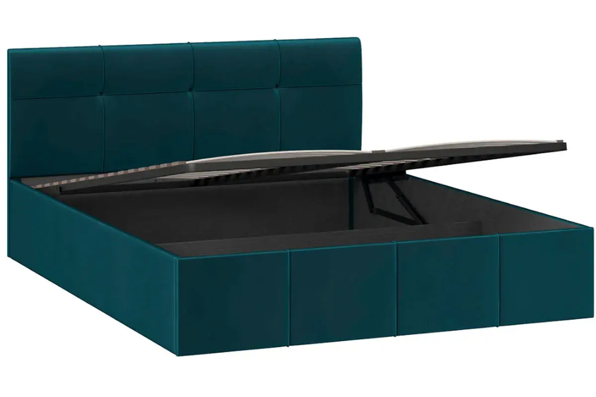 Кровать Лора с ПМ 160х200 (Велюр/Confetti Izumrud) - купить в Озерце