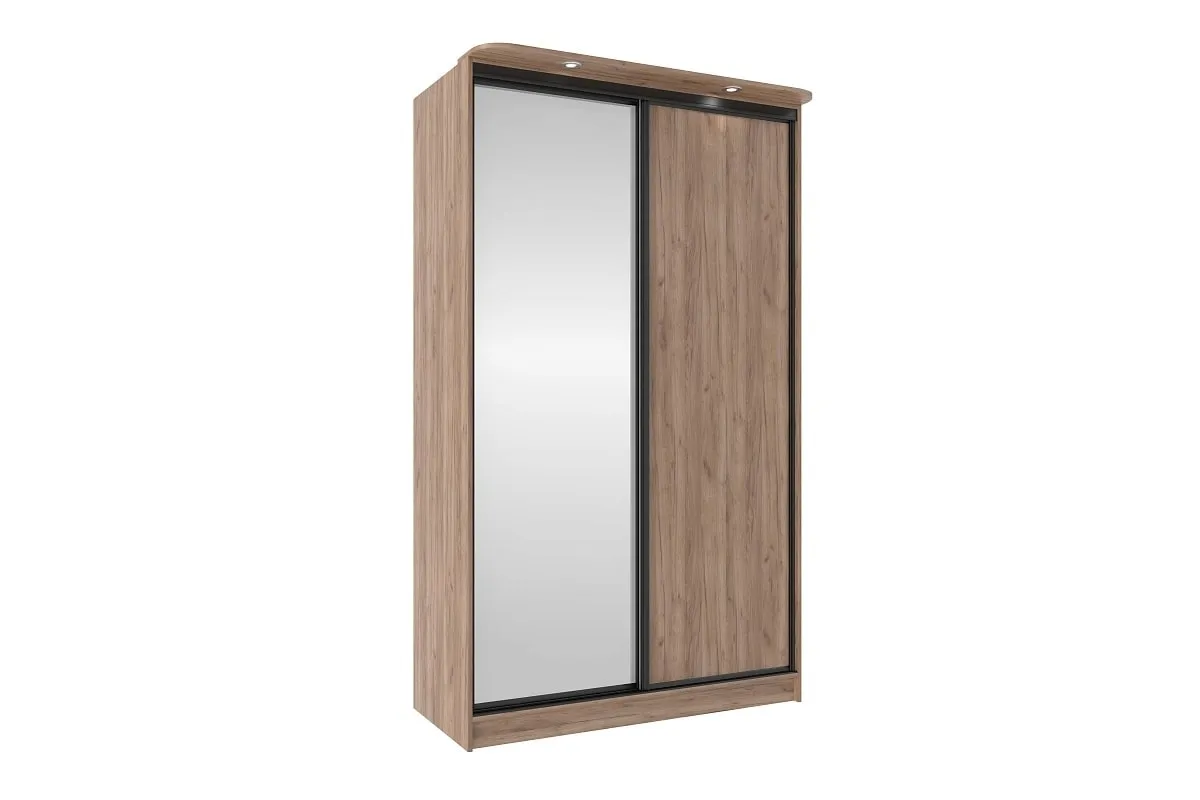 Шкаф-купе 1350 Домашний Зеркало/ЛДСП (Дуб Табачный Craft) в мебель-центре Озерцо