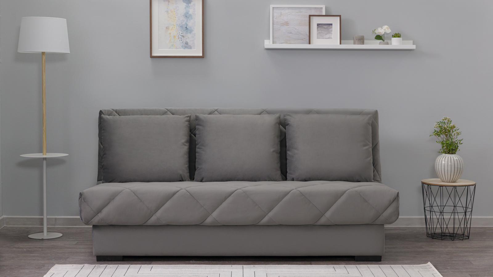 Диван Vega Nova Sky velvet 16 с коробом для белья 128x197 — купить в Озерце