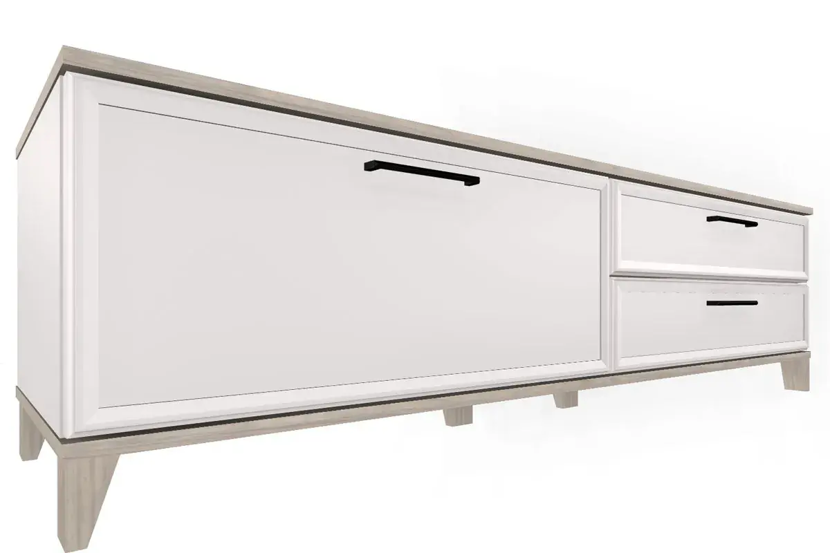 Гостиная Aurelio 5 (Белый/Блеквуд Сатиновый) — Мебель-центр Озерцо