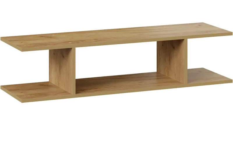 Полка настенная Хилтон 1100 (Дуб Крафт Золотой) — Мебель-центр Озерцо