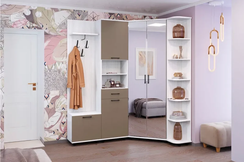 Прихожая Грейс комплект 4 (Снежный Ясень/Латте Матовый) - заказать на Ozerco.com Прихожая Грейс комплект 4 (Снежный Ясень/Латте Матовый) — Мебель-центр Озерцо