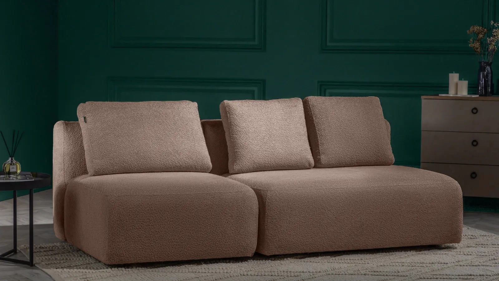 Диван модульный Molto, 2-секционный,125+85+125+85,ткань Soul 292 107x214 — купить в Озерце