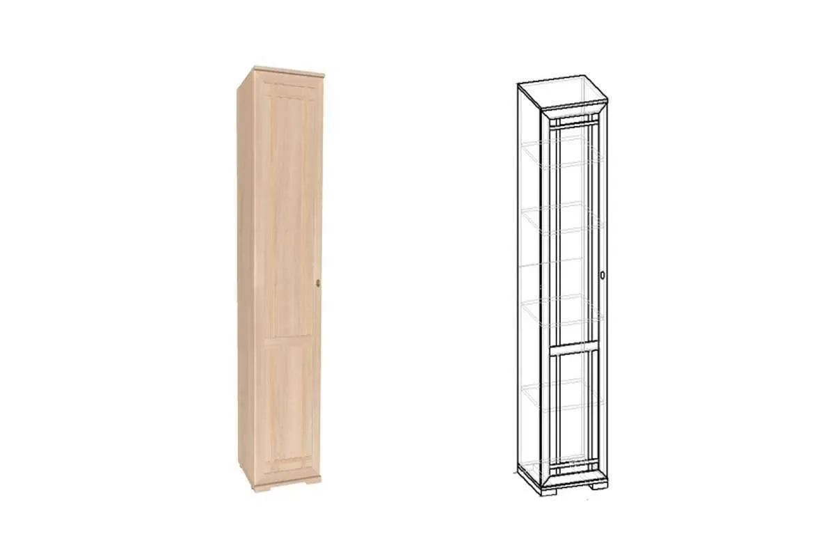 Sherlock 81 Шкаф для белья правый дуб сонома в мебель-центре Озерцо