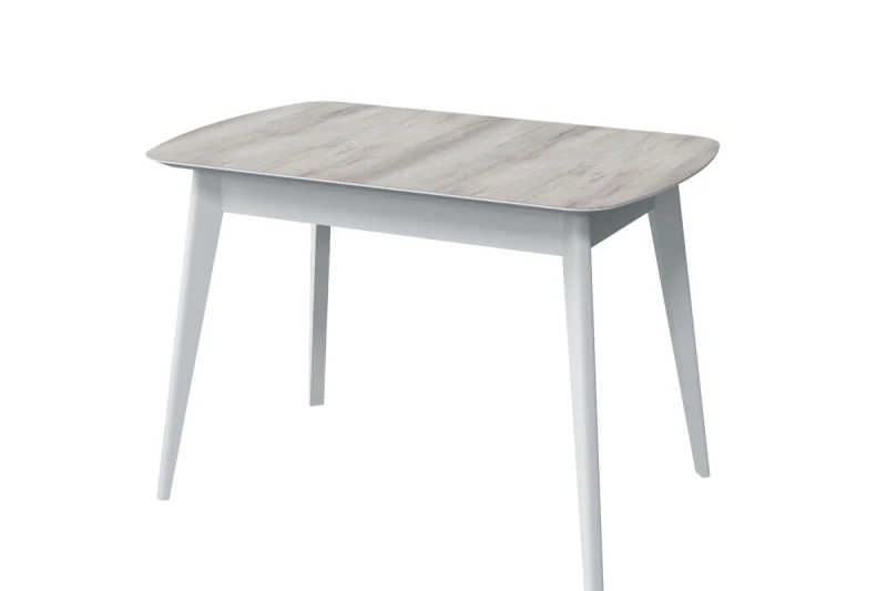 Стол Прайм 1100 (Бора Бора/ПУ белый) - купить в Озерце