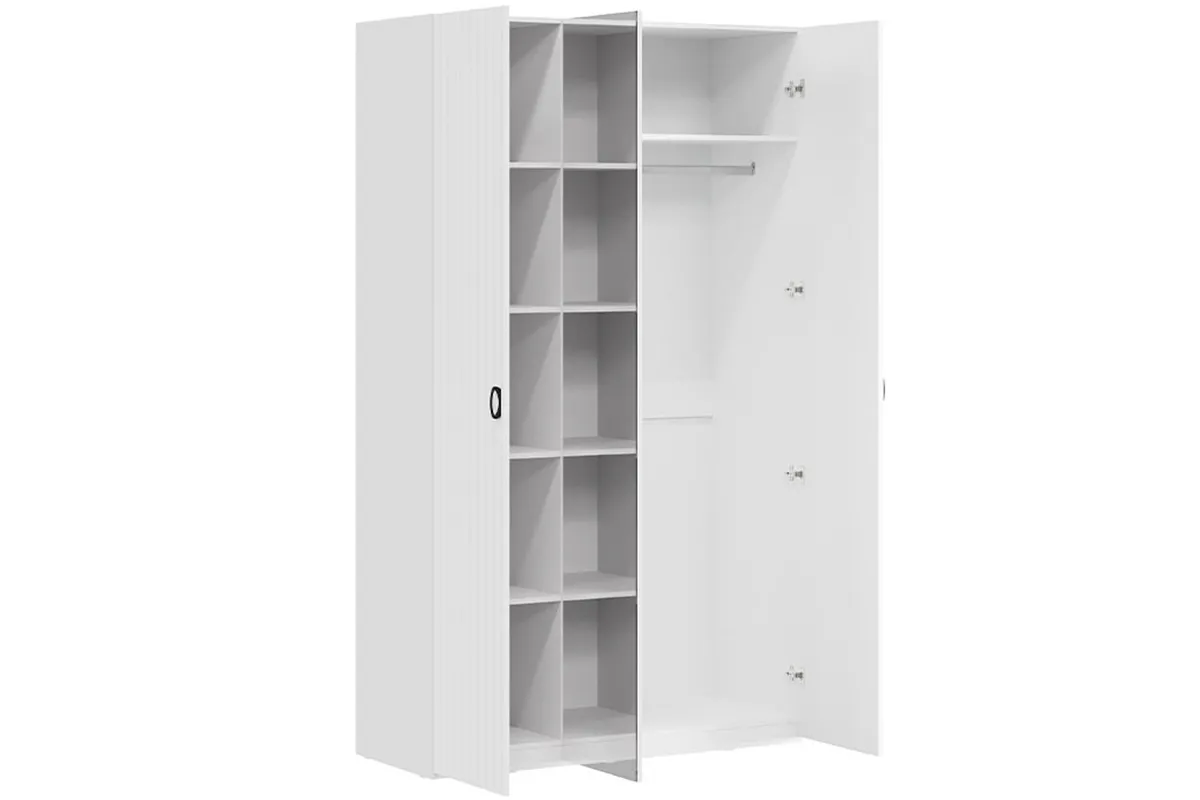 Шкаф комбинированный Тиффани (Белый Жемчуг/Белый софт) в мебель-центре Озерцо