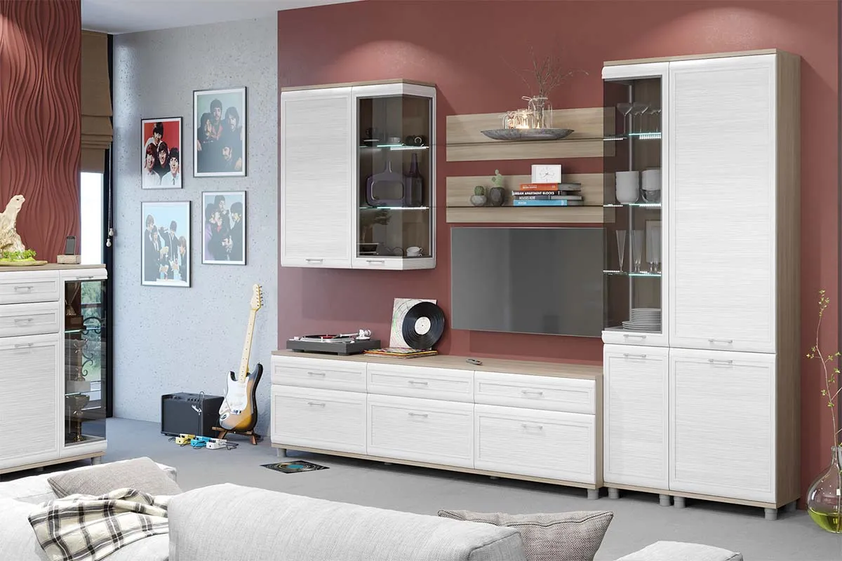 Шкаф ШК-2841 (Ясень Асахи-фасад Снежный Ясень) в мебель-центре Озерцо