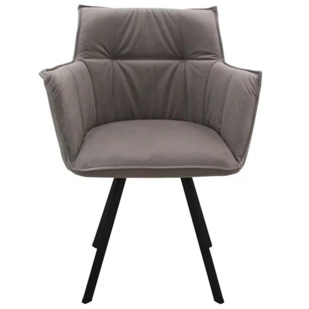 Стул-кресло поворотный 360 ИЗИ муар черный/таупе - купить в Озерце