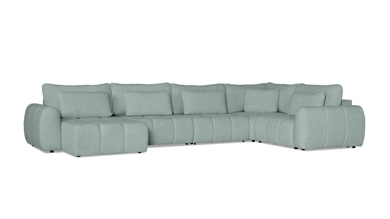 Диван -кровать П-образный Mellow-5 секц. ткань Raven 80 247x450 — купить в Озерце