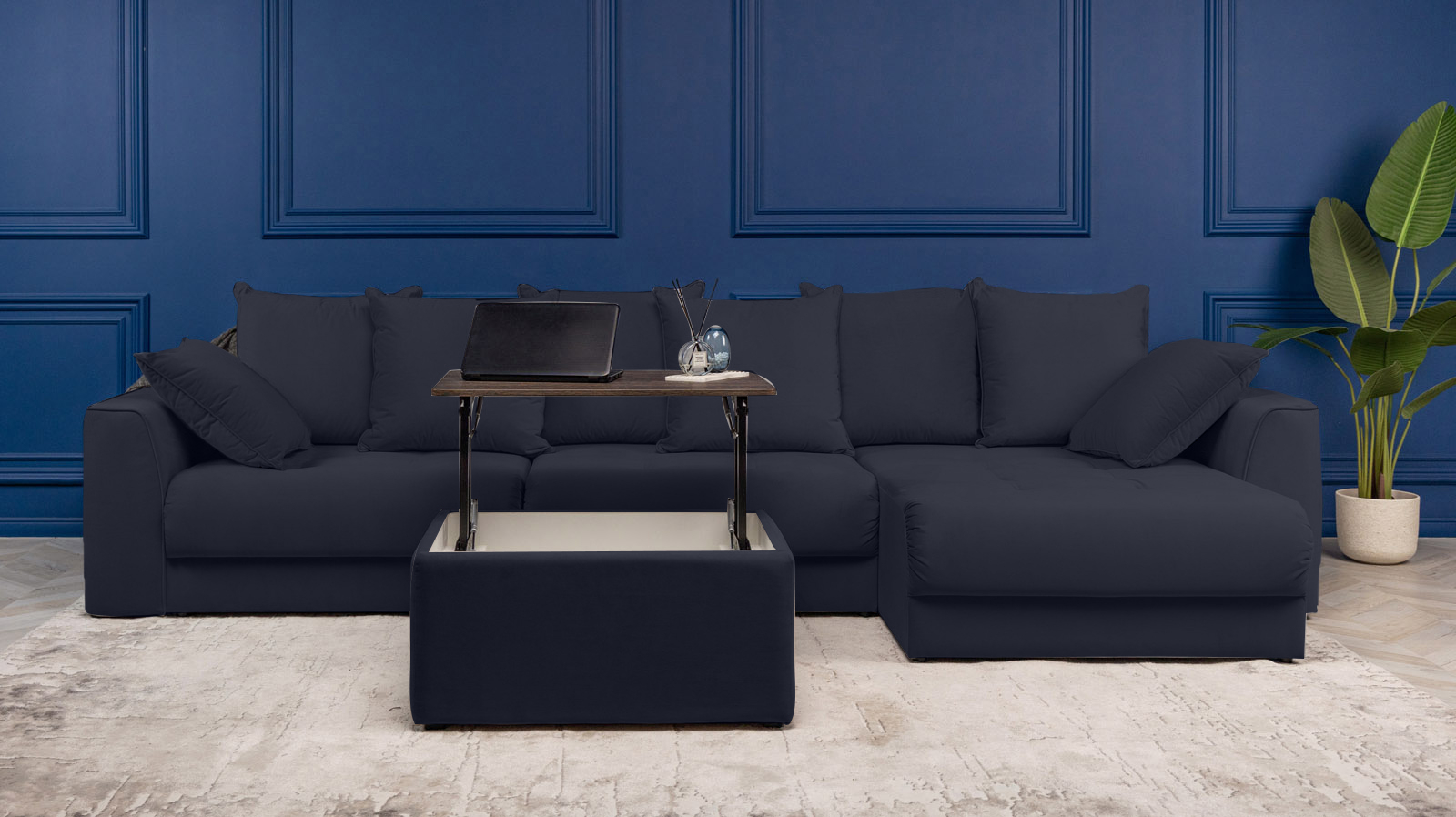 Диван угловой Monako New, Тк. Casanova Scandy 156x356 — купить в Озерце