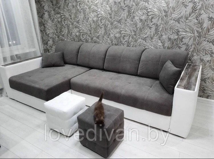 Диван-кровать Европа Брайт угловой с накладками — купить в Озерце