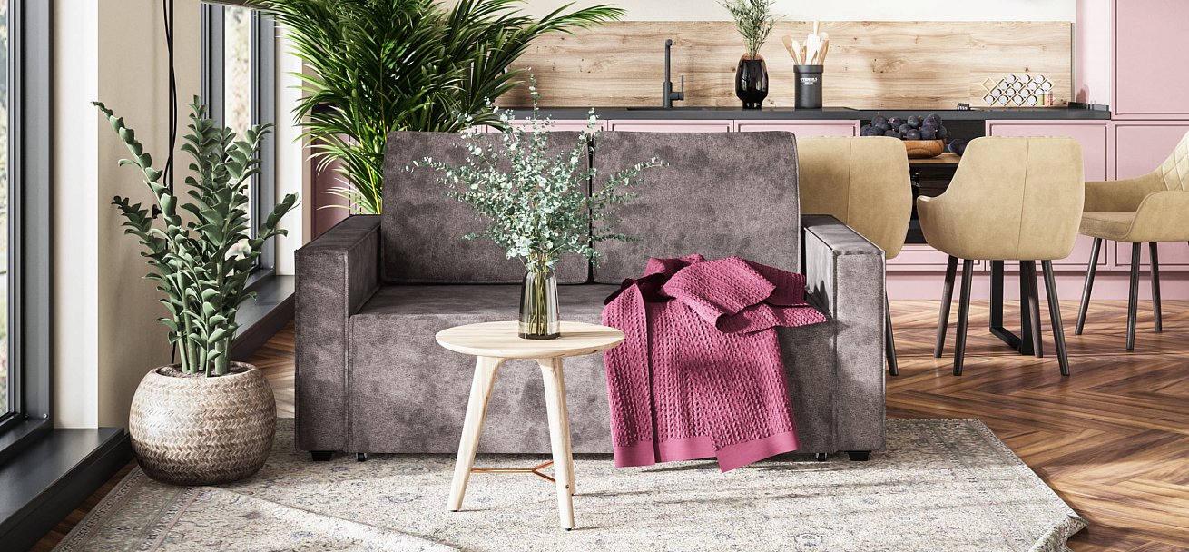 Диван NORD Compact велюр Alkantara серый — купить в Озерце