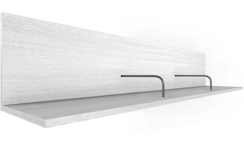 Полка ПЛ-1002 (Снежный Ясень) — Мебель-центр Озерцо