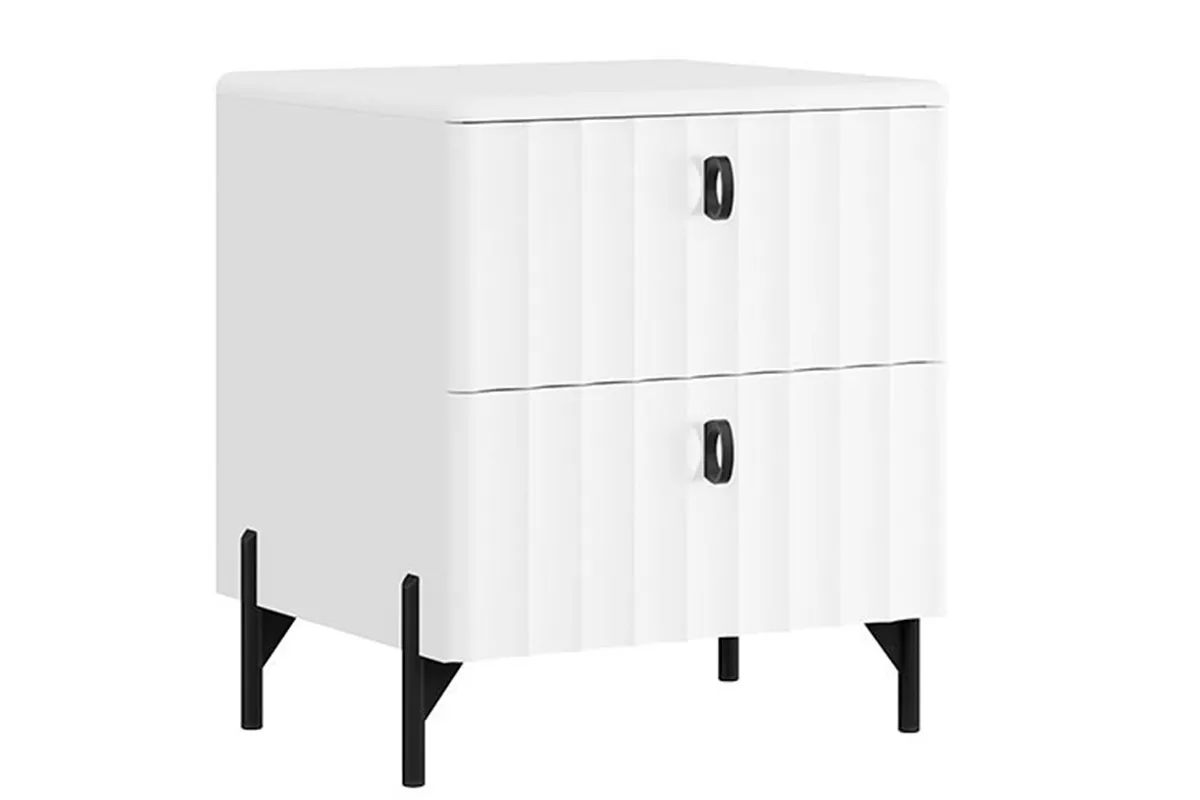 Спальный гарнитур Тиффани №2 (Белый Жемчуг/Белый софт/Экокожа Polo white) - купить в Озерце