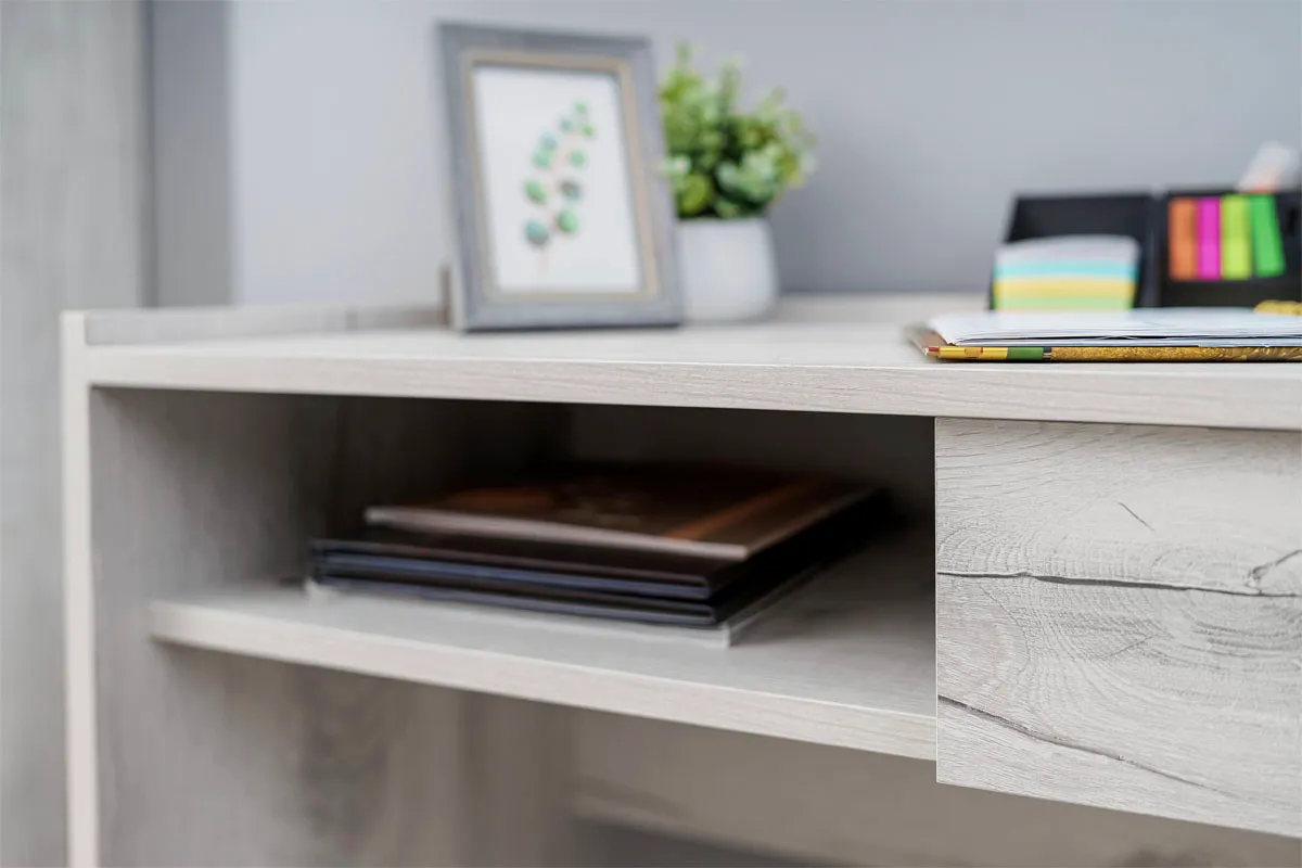 Стол письменный Флекс 15 (Дуб Шавиниган) — Мебель-центр Озерцо