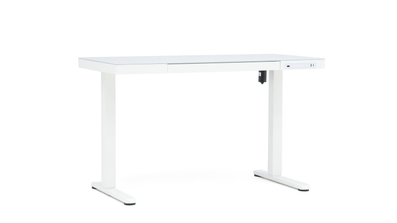 Стол письменный регулируемый с электроприводом Adapt Crystal, цвет белый 60x120 — купить в Озерце