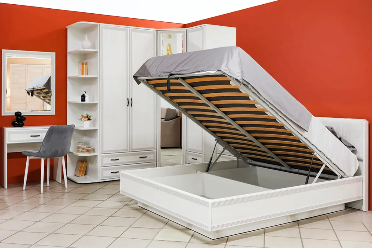 Кровать КР-1013 160х200 (Снежный Ясень) - купить в Озерце