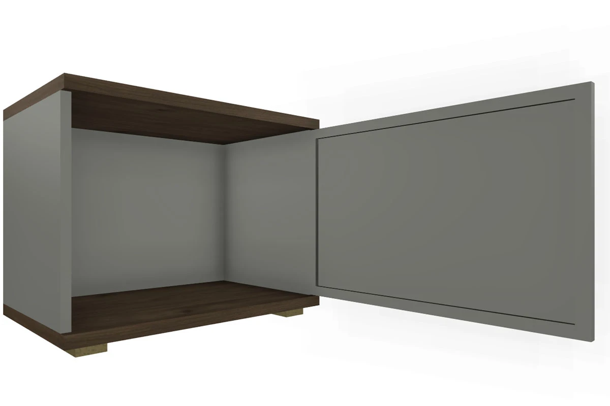 Тумба ТБ-1052-ГТ-СО (Гикори Джексон Темный/Серый Оникс) — Мебель-центр Озерцо