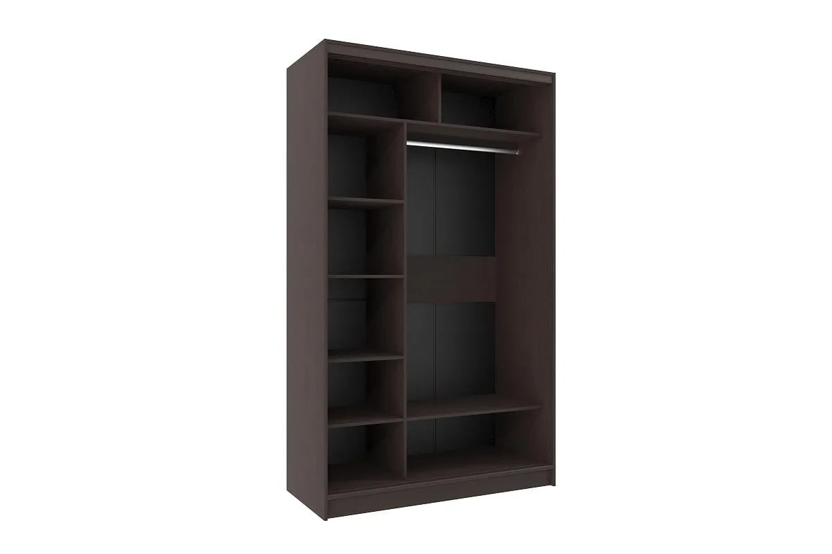 Шкаф-купе 1350 Домашний ЛДСП/ЛДСП (Венге) в мебель-центре Озерцо