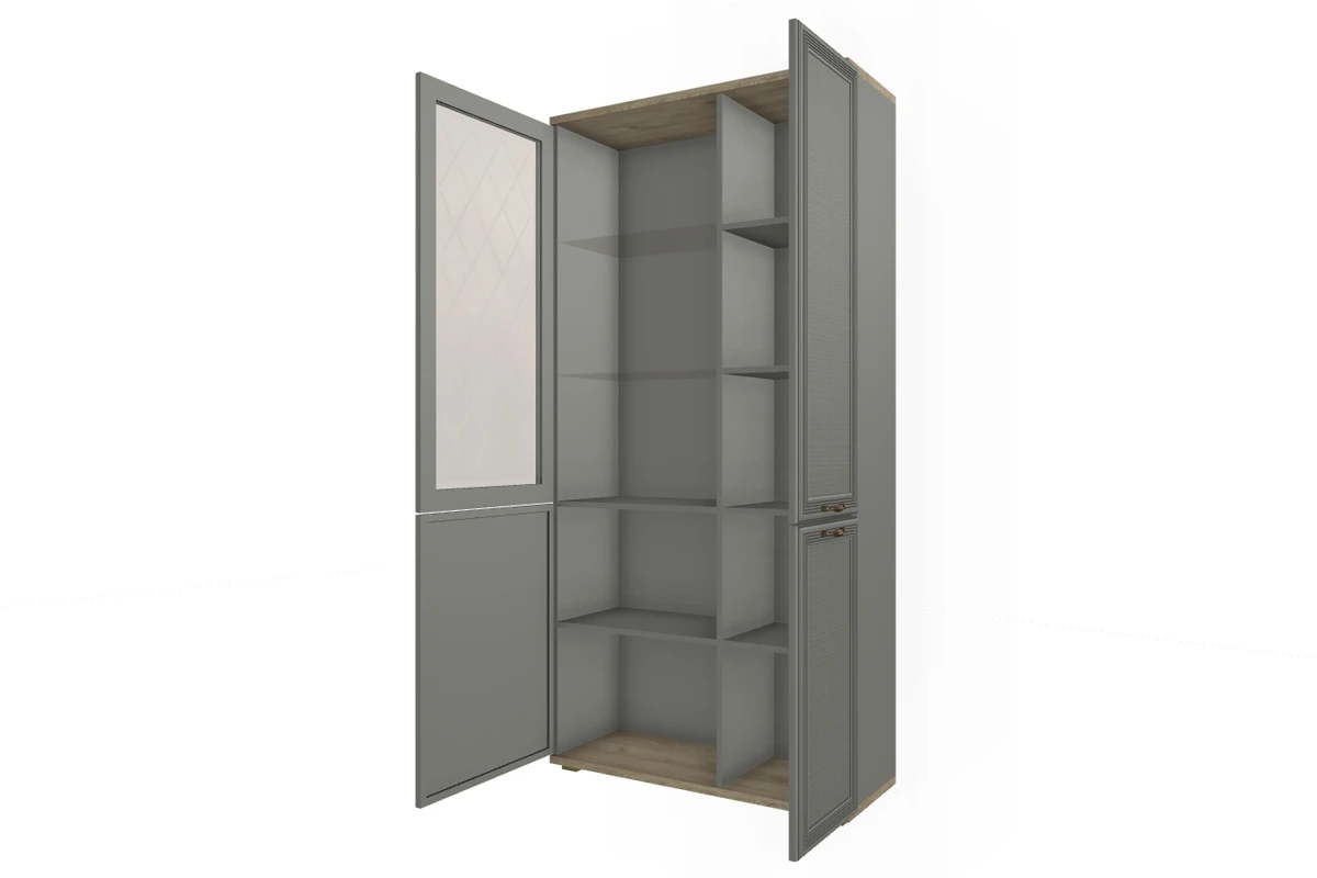 Шкаф многоцелевой Карина ШК-1072-ГС-СО (Гикори Джексон Светлый/Серый Оникс) в мебель-центре Озерцо