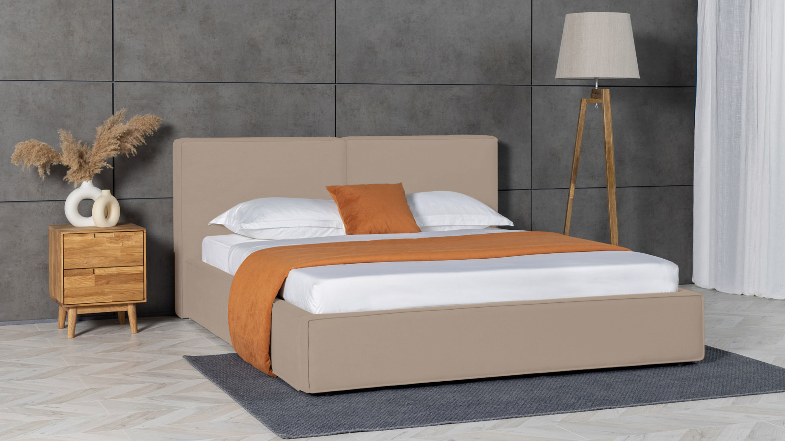 Кровать Murrey Nova, Тк. Sky Velvet 03 200x200 - купить в Озерце