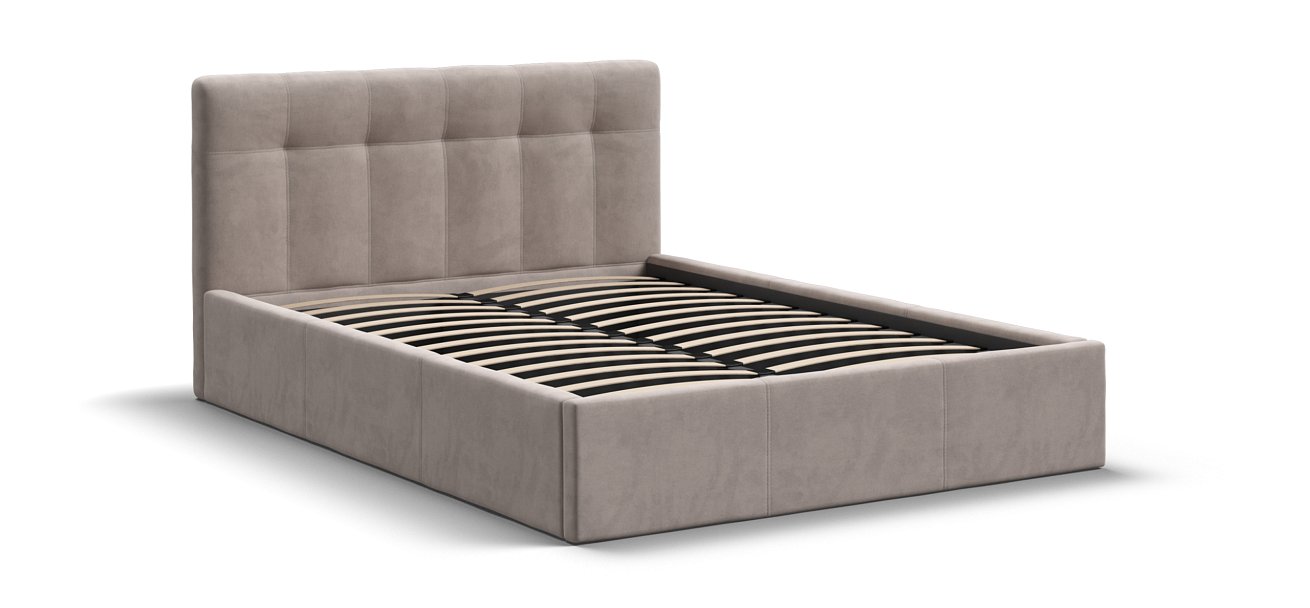 Кровать Белла 140*200 велюр Monolit латте - купить в Озерце