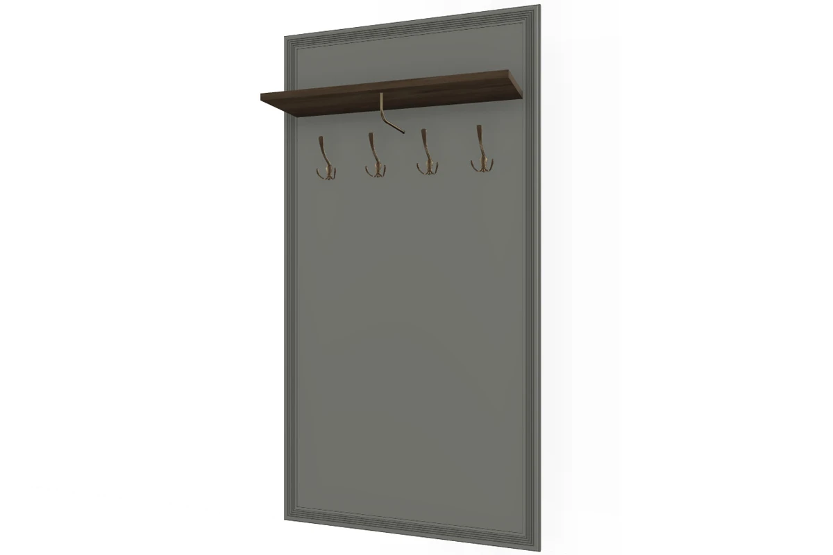 Готовый комплект для прихожей Карина ПК-1002-ГТ-СО (Гикори Джексон Темный/Серый Оникс) — Мебель-центр Озерцо