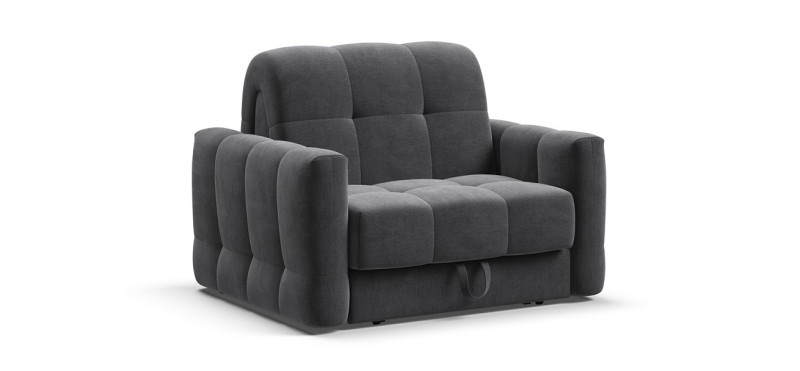 Босс Слип кресло-кровать Велюр Монолит серый — купить в Озерце