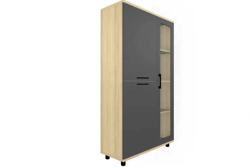 Шкаф многоцелевой ШК-5081-АС-АМ (Ясень Асахи/Антрацит Матовый) в мебель-центре Озерцо