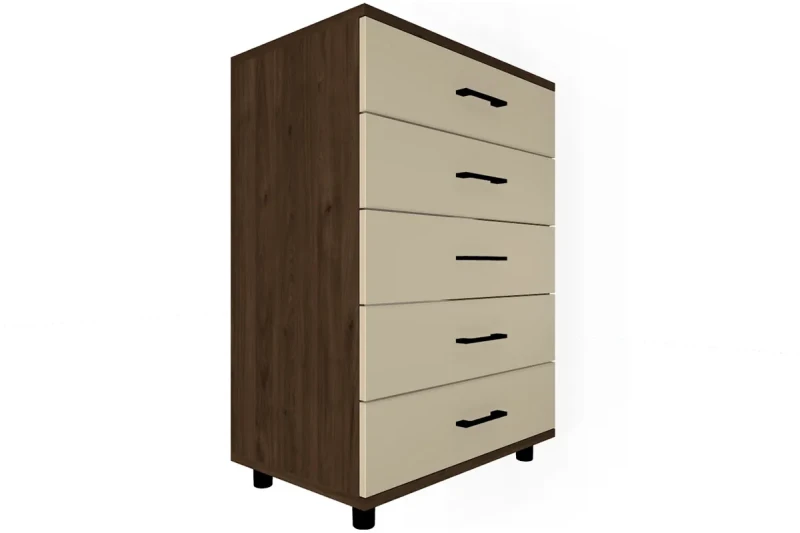 Комод КМ-5022-ГТ-КМ (Гикори Джексон Темный/Кашемир Матовый) — Мебель-центр Озерцо