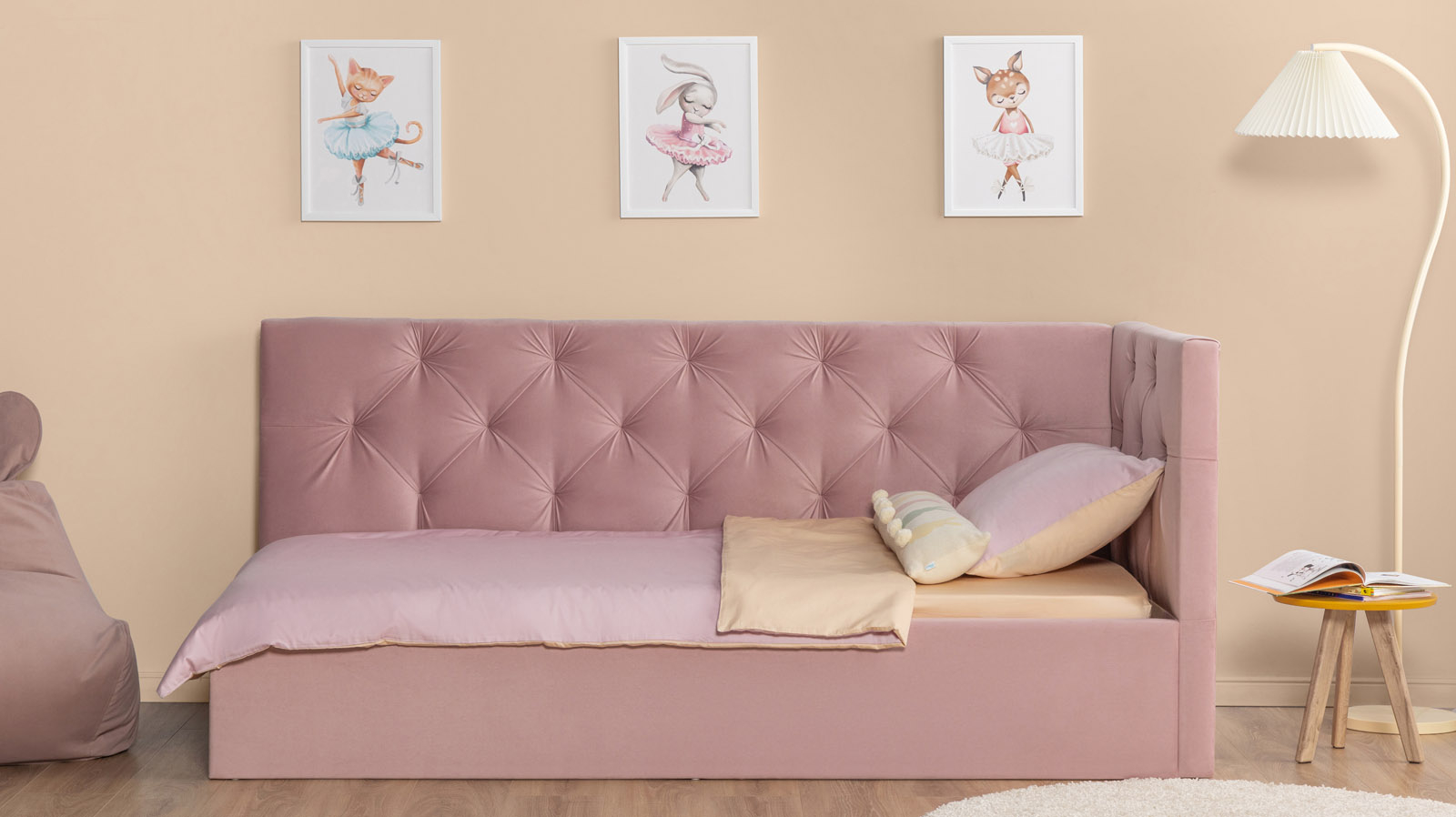 Детская кровать Camilla Pro, Тк. Sky Velvet 01 80x180 — Мебель-центр Озерцо