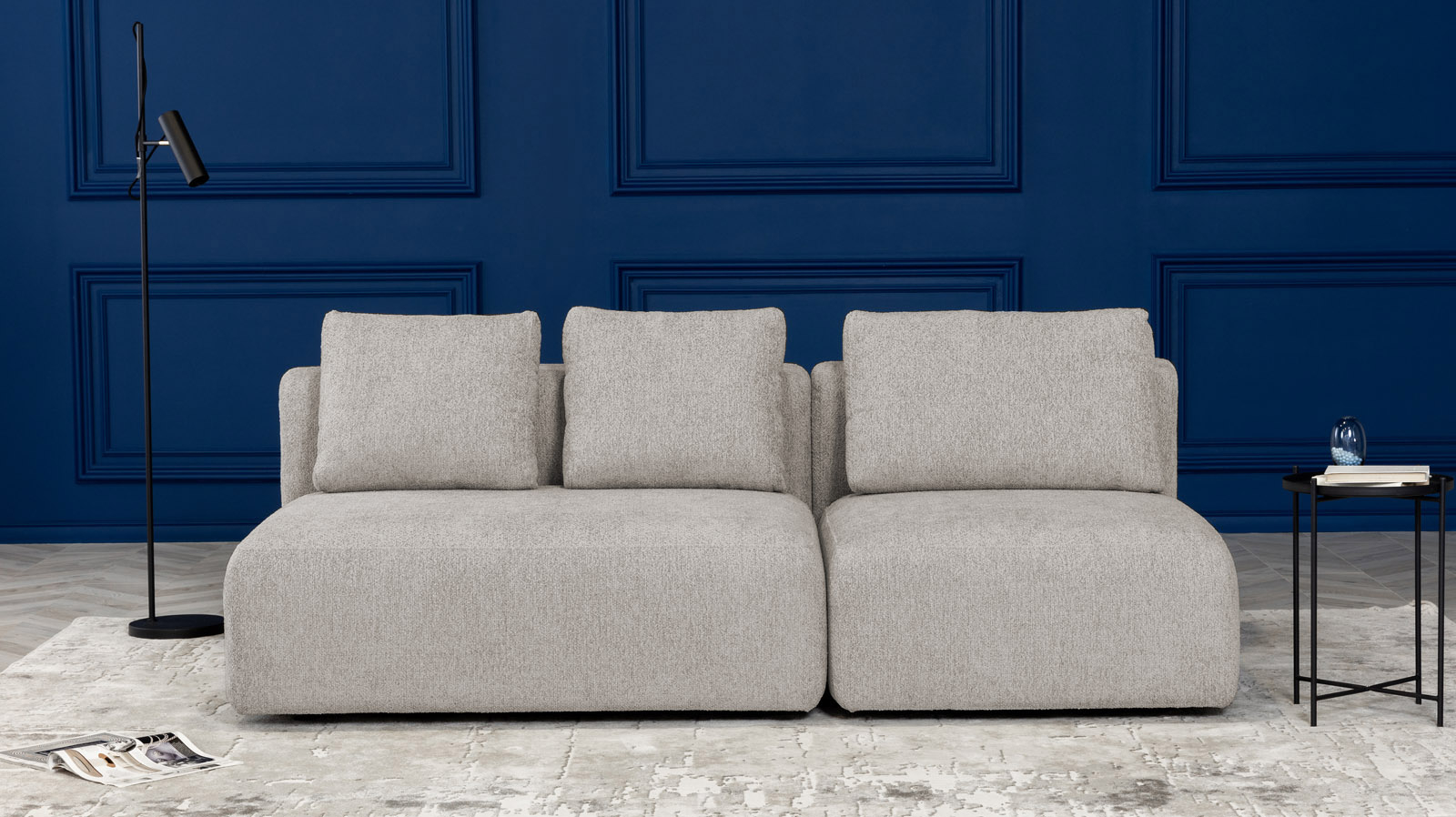 Диван модульный Molto, 2-секционный,125+ 85+125+85, ткань Forte 01 107x214 — купить в Озерце