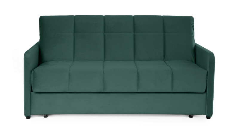 Диван - кровать Domo Pro с узкими подлокотниками, стежка квадрат, ткань Casanova Seawave 180x216 — купить в Озерце