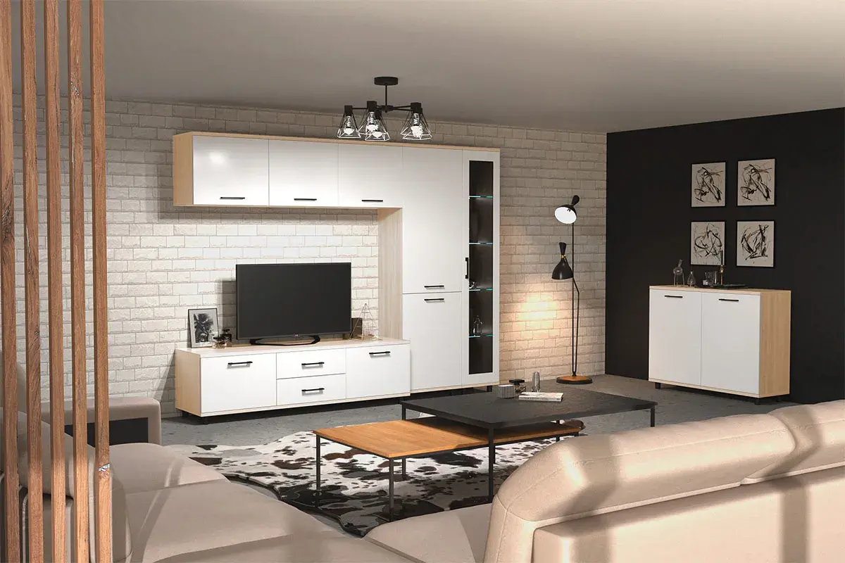 Шкаф многоцелевой ШК-5067-АС-БГ (Ясень Асахи/Белый Бриллиант Глянцевый) в мебель-центре Озерцо