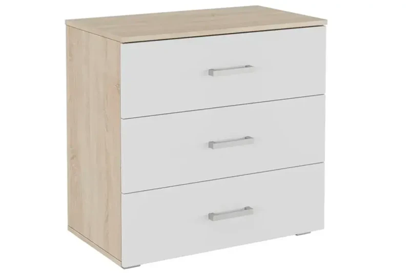 Комод Diamond Тип 1 (Дуб Сонома/Белый) — Мебель-центр Озерцо