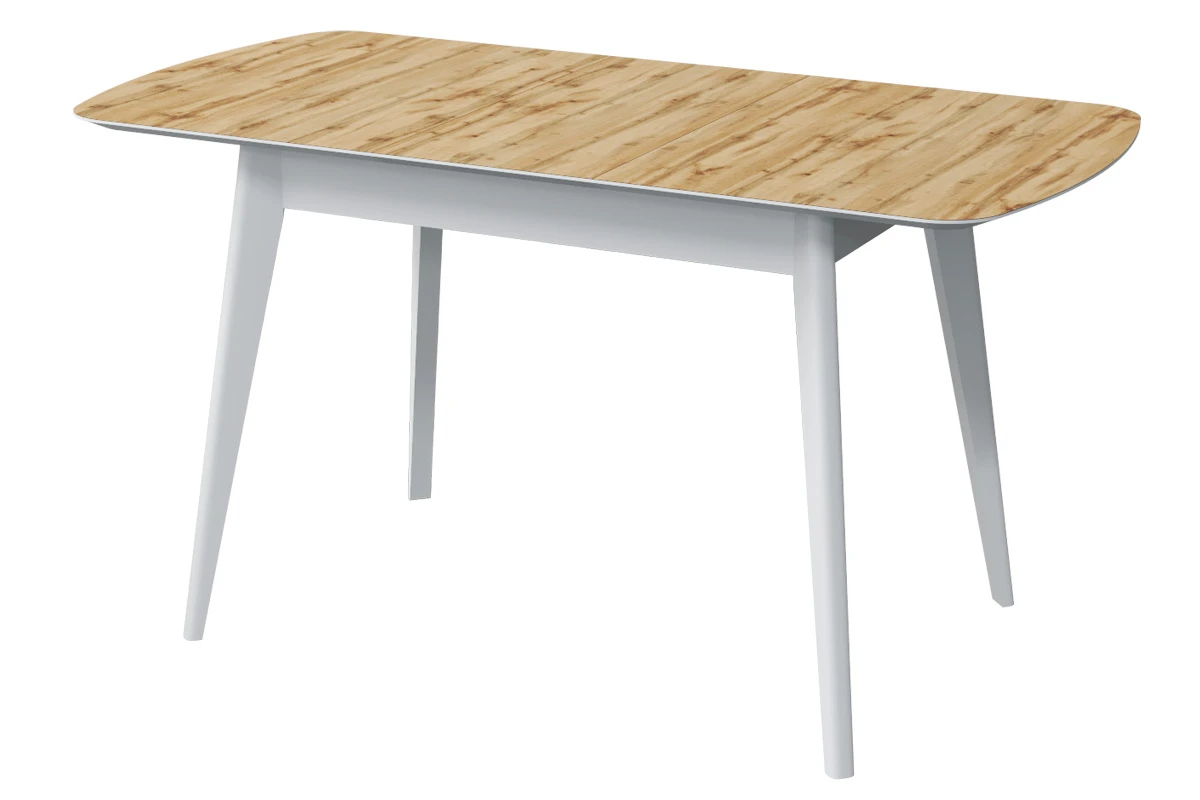 Стол Прайм раздвижной 1100 (Дуб Вотан/ПУ белый) - купить в Озерце