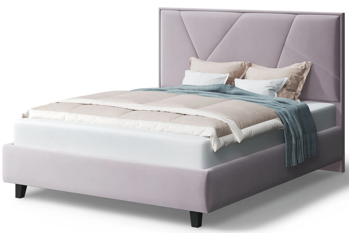 Кровать на опоре Ингрид с ПМ и бельев. ящ. 160х200 (Нео 15/Лиловый) - купить в Озерце