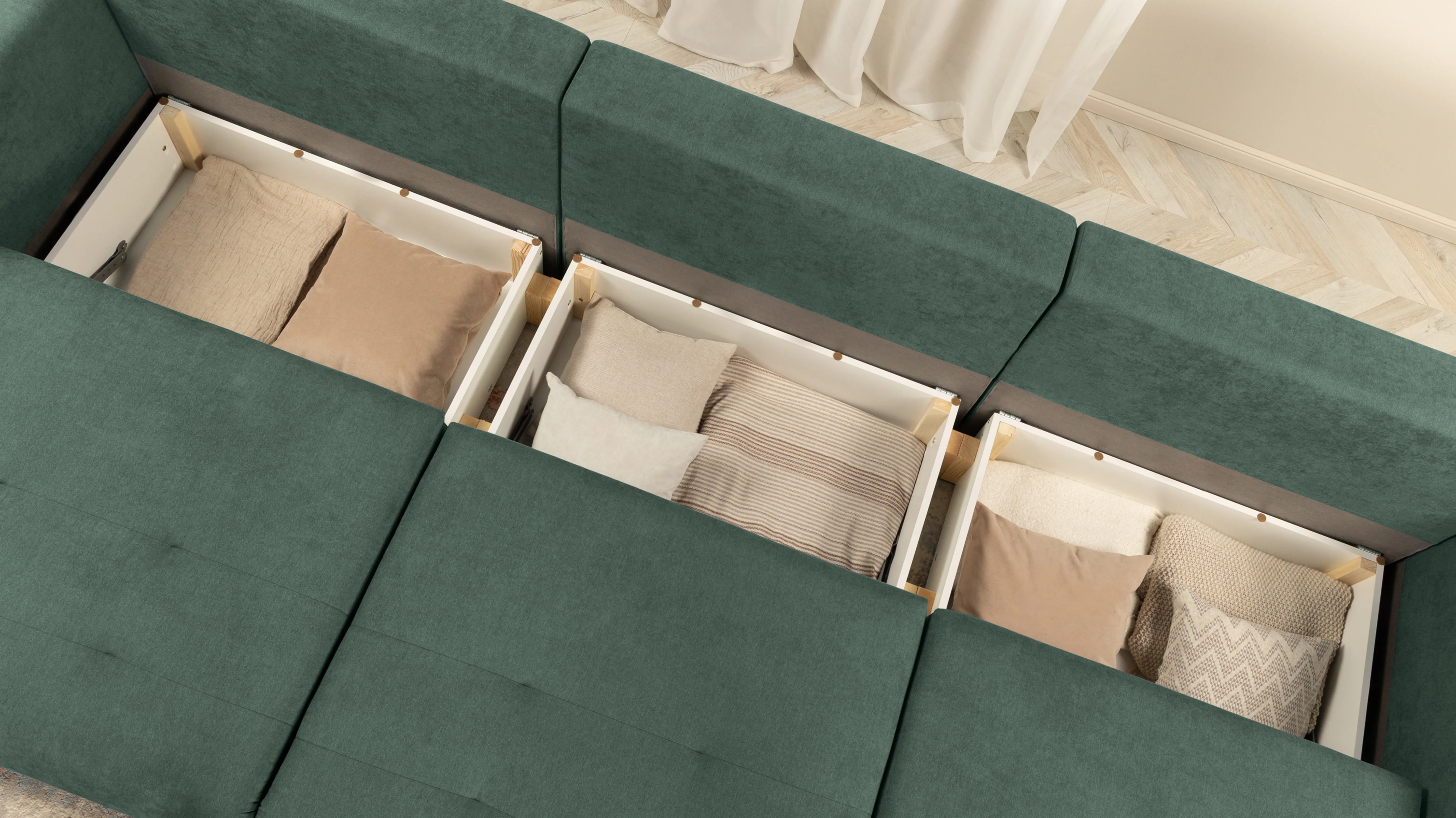 Диван -кровать Monako New 3-секционный, ткань Prime Ocean 113x354 — купить в Озерце