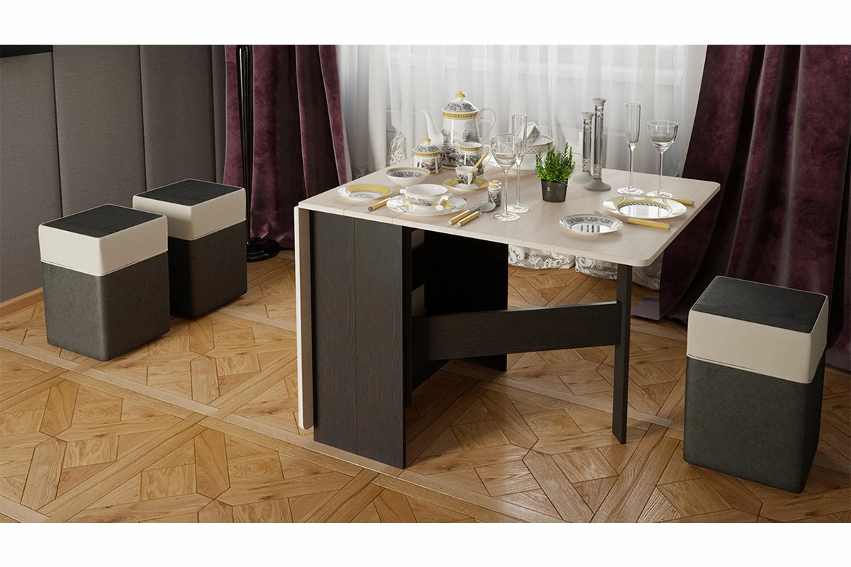 Стол-книжка тип 2 (Венге Цаво/Дуб Белфорт) - купить в Озерце