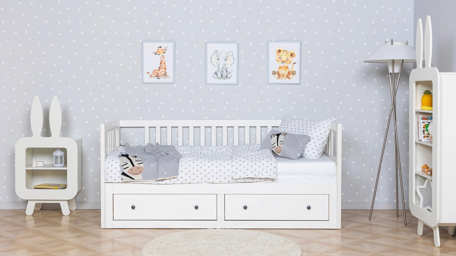 Детская кровать Ruby Duo с ящиками, белая 80x200 — Мебель-центр Озерцо