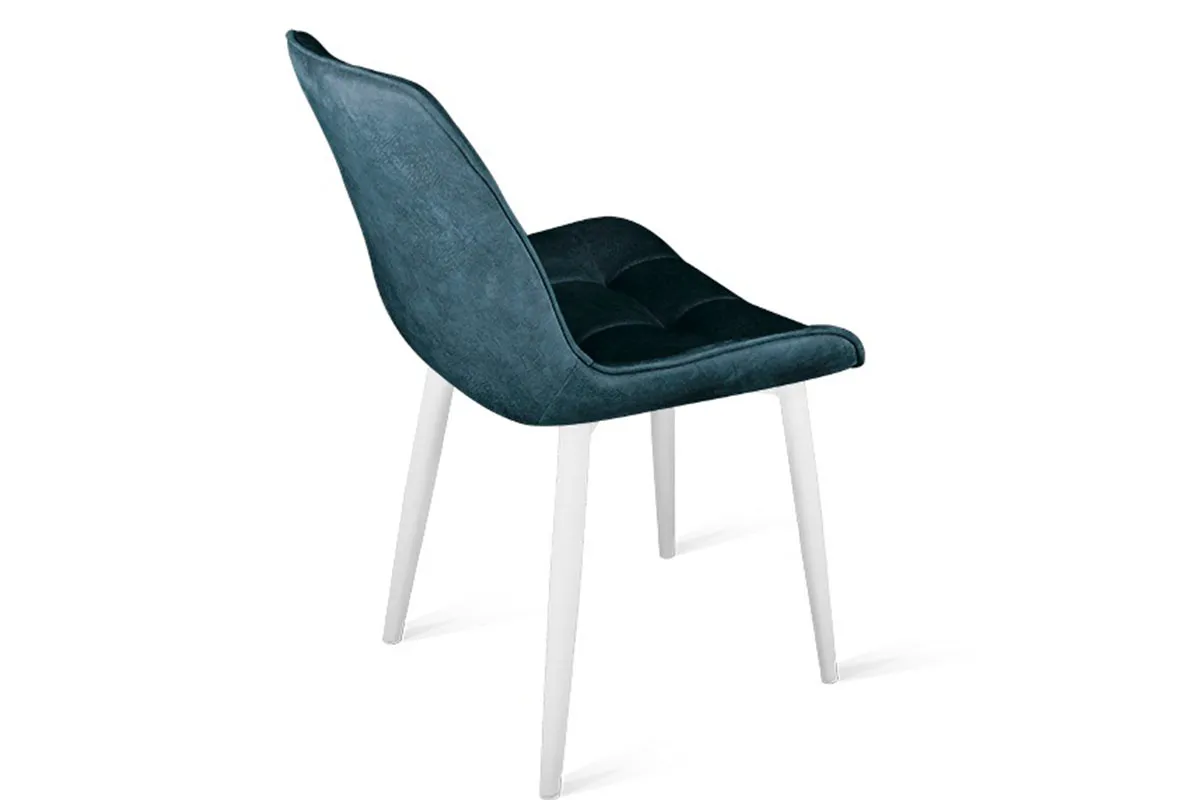 Стул Boston (Белый Муар/Велюр V006 Бирюзовый) - купить в Озерце