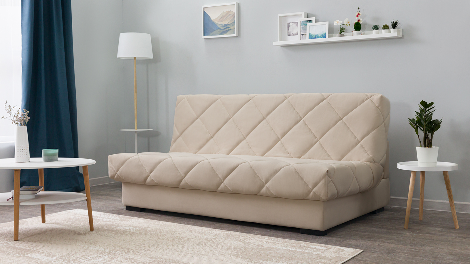 Диван Vega Nova Sky velvet 21 с коробом для белья 128x197 — купить в Озерце