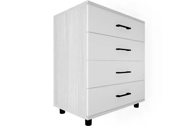 Комод КМ-5032-СЯ-БГ (Снежный Ясень/Белый Бриллиант Глянцевый) — Мебель-центр Озерцо