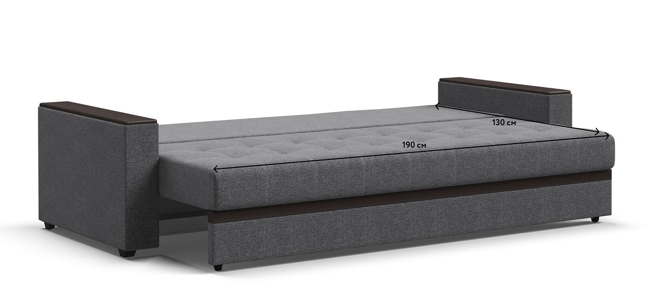 Диван Атланта Люкс SE рогожка Malmo серый — купить в Озерце