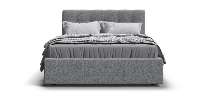 Кровать Белла 140*200 с ПМ рогожка Malmo серая - купить в Озерце