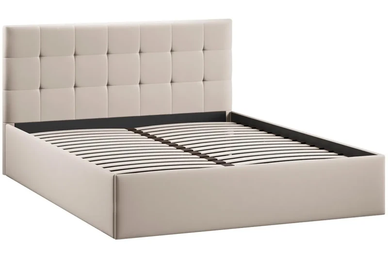 Кровать Джоли Тип 1 без ПМ 160х200 (Велюр/Confetti Cream) - купить в Озерце