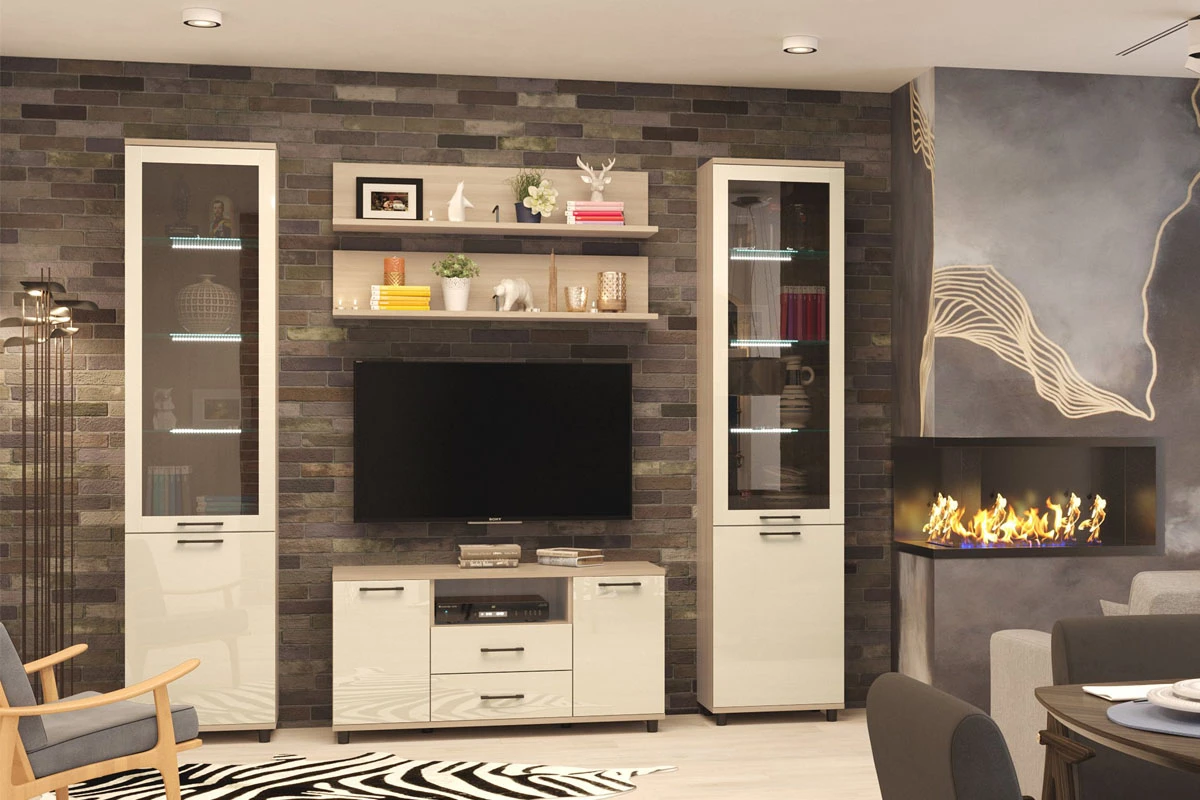 Шкаф многоцелевой ШК-5044-АС-КГ (Ясень Асахи/Кашемир Глянцевый) в мебель-центре Озерцо