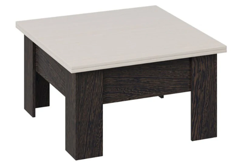 Стол журнальный Тип 10 (Венге Цаво/Дуб Белфорт) — Мебель-центр Озерцо